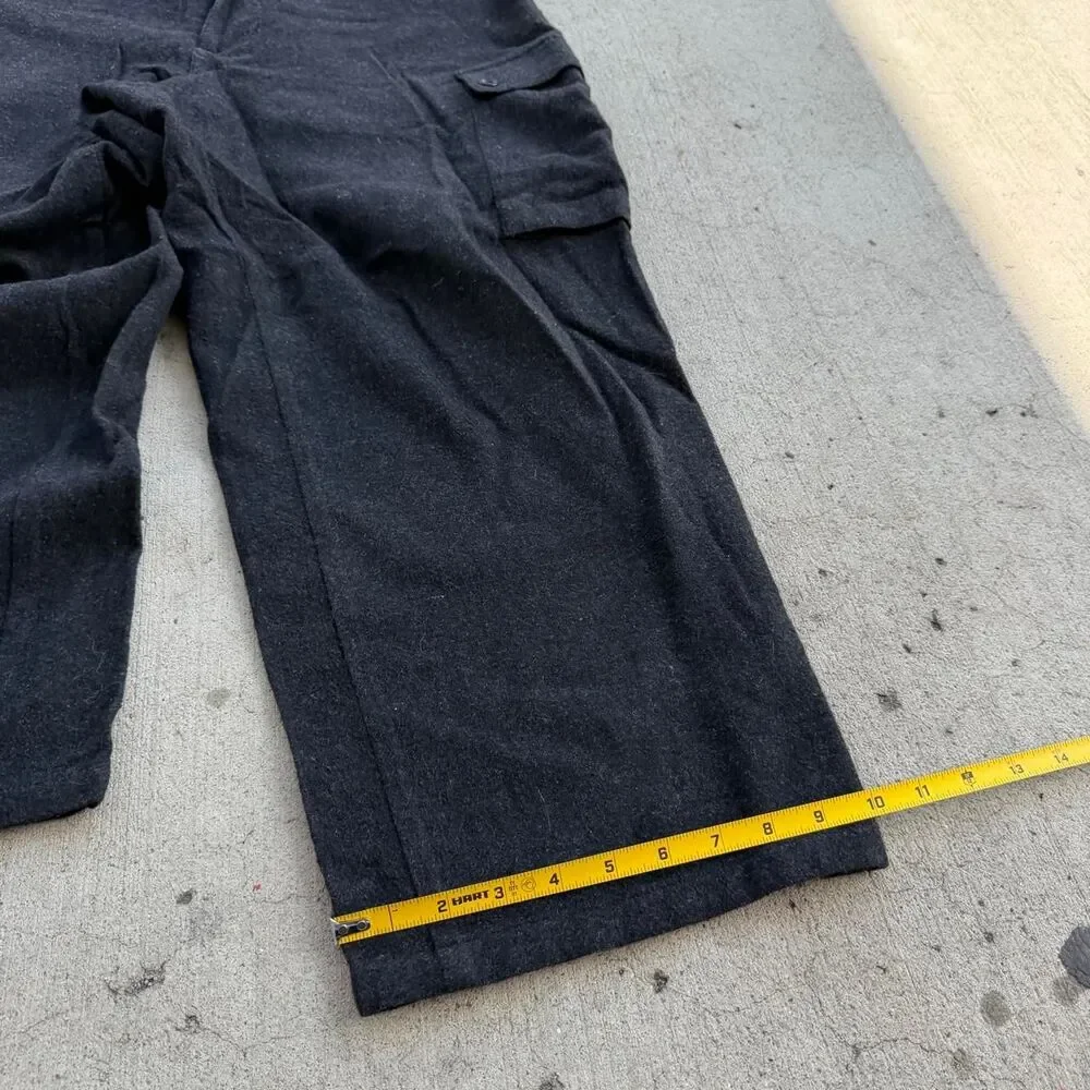 Baggy Black Mossimo Cargo Black Dress Pants Wool Size 32 Baggy